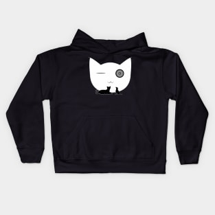 Black & White Catland Kids Hoodie